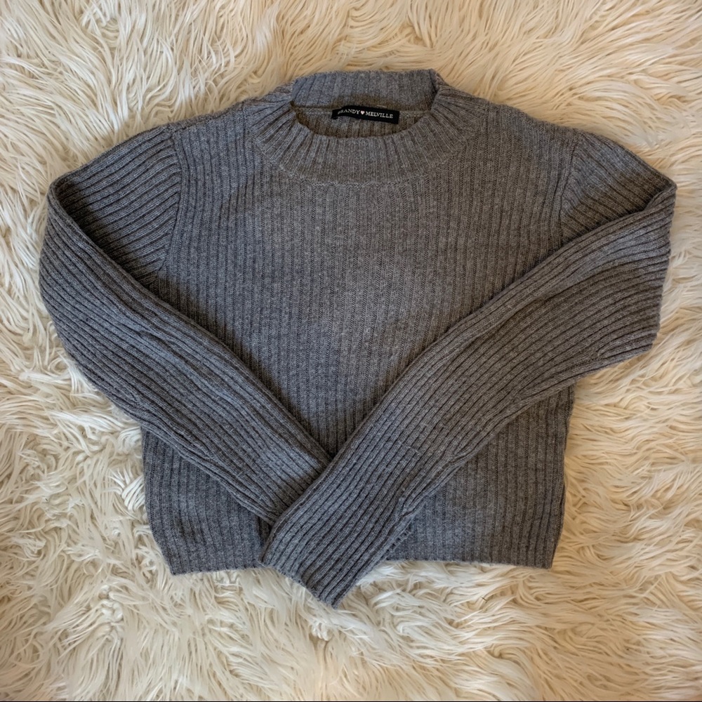 Brandy melville mock neck crop sweater